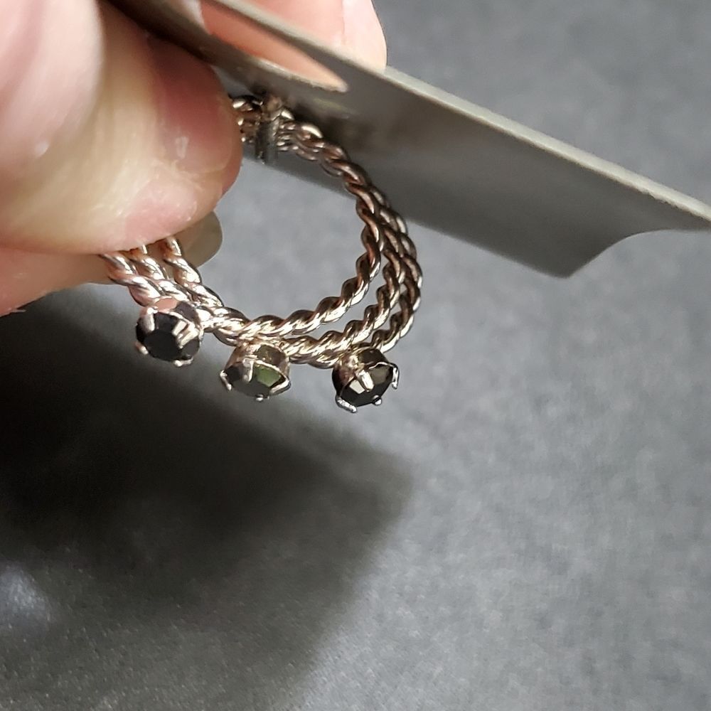 Silver tone stackable ring set Size 9 - Picture 4 of 8